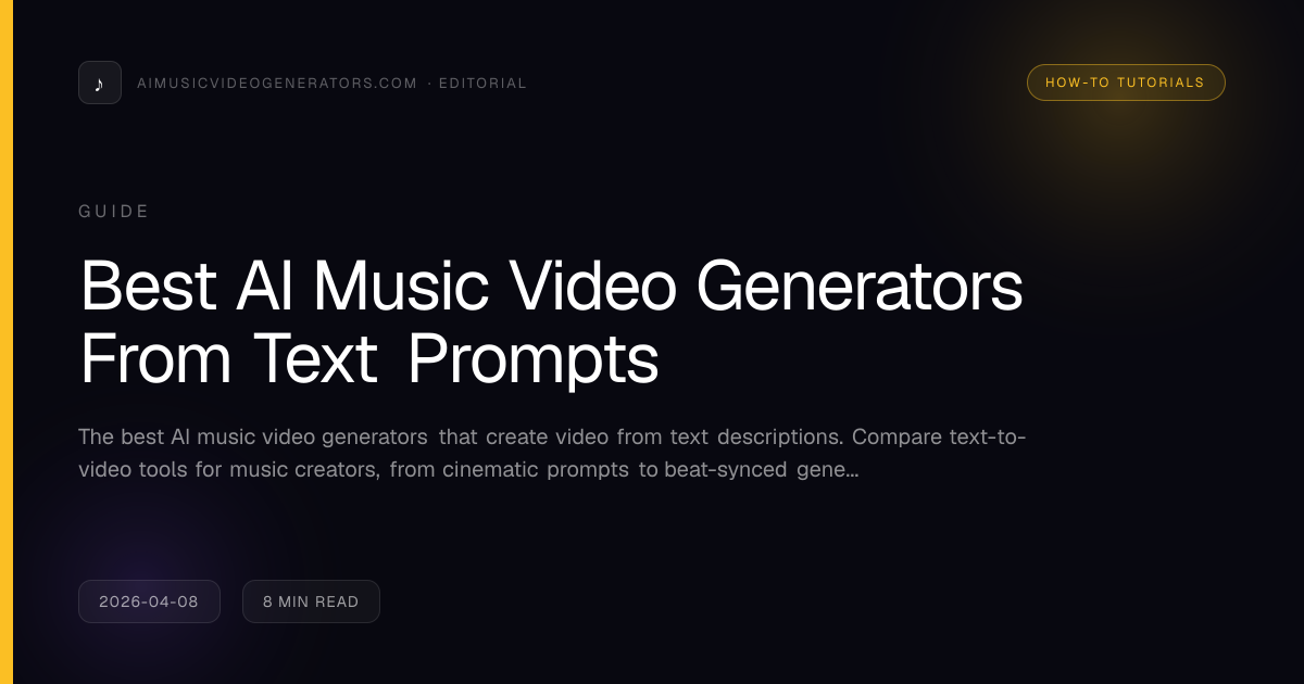 Best AI Music Video Generators From Text Prompts | AI Music Video ...