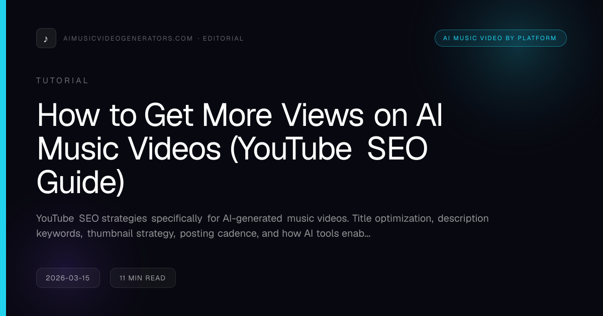 How to Get More Views on AI Music Videos (YouTube SEO Guide) | AI Music ...