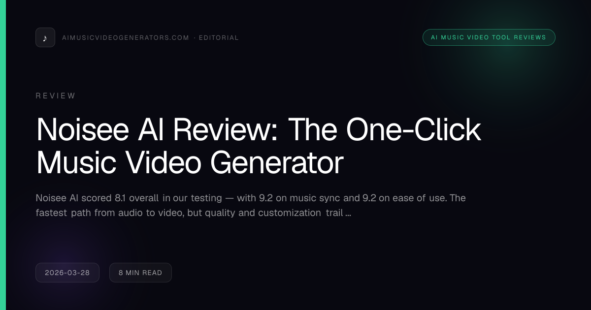 Noisee AI Review: The One-Click Music Video Generator | AI Music Video ...